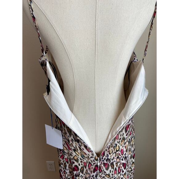 NEW Revolve Majorelle Maxi Dress Medium Talia Animal Leopard Print Side Slit - Picture 8 of 10